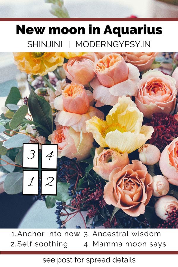 January 2025: Tarot spread for the new moon in Aquarius - Modern Gypsy